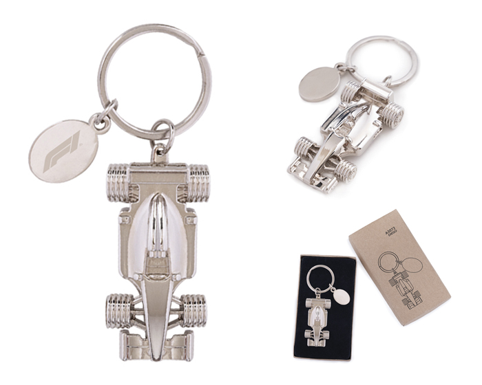 Llavero promocionales en forma de auto de carreras diego