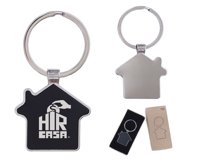 Llavero promocionales en forma de casa geo
